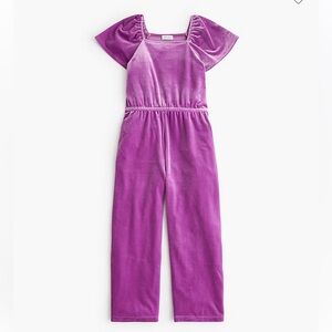 NWT JCrew Velvet Flutter-Sleeve Jumpsuit